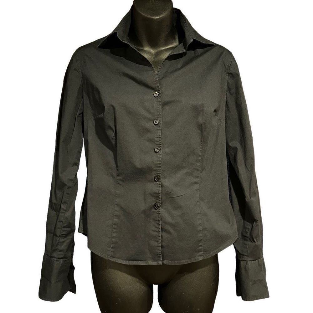 Docker’s Stretch Stain Defender Black Dress Shirt Women’s Medium